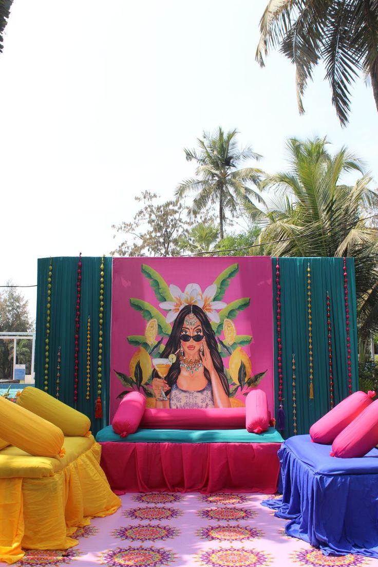 Jewel-tone Haldi lounge