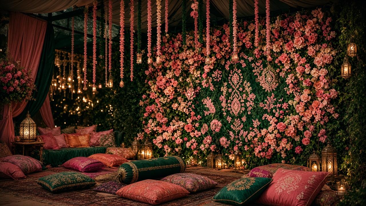 Mehendi lounge backdrop