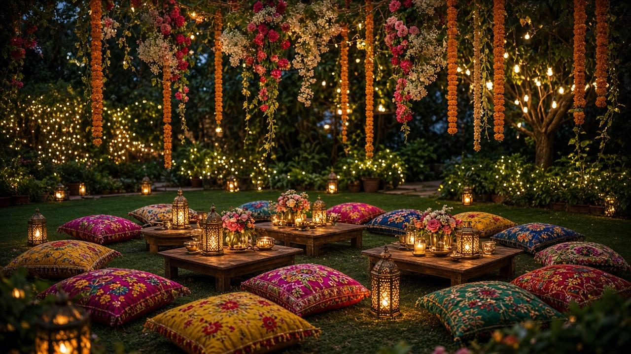 Mehendi floor seating